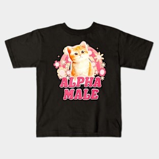 Alpha Male Cat Kitten Funny Kids T-Shirt